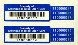 Multi-part Polyester barcode asset label